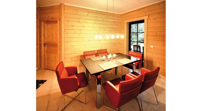 LéonWood Winkelbungalow Canada Essbereich