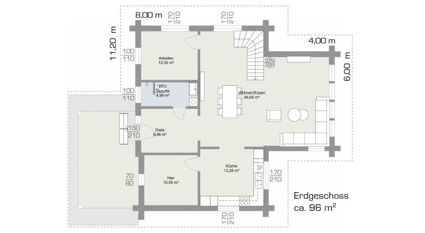 LéonWood Ontario Grundriss Erdgeschoss