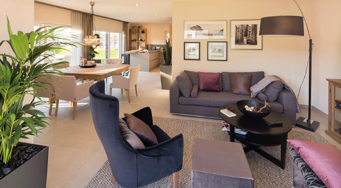 FingerHaus Musterhaus Neo Wohnbereich