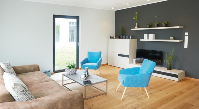 Fingerhut Haus Musterhaus Koblenz R 131.20 Wohnbereich