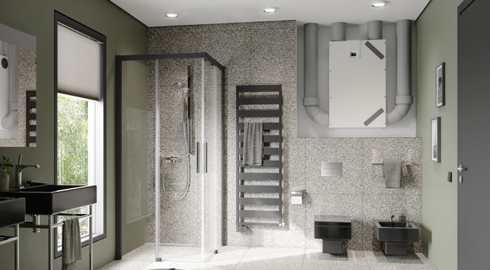 Kompaktlüftungsgeräte x-well von Kermi