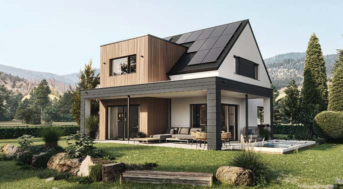 Au´ßenansicht Musterhaus Schwarzwald von KAMPA