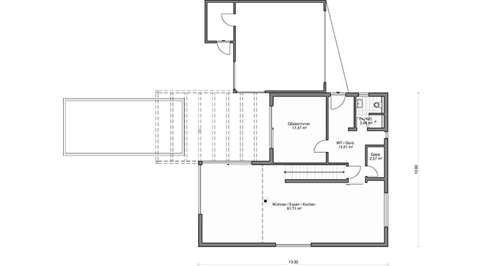 Grundriss Erdgeschoss Homestory 741 von Lehner-Haus