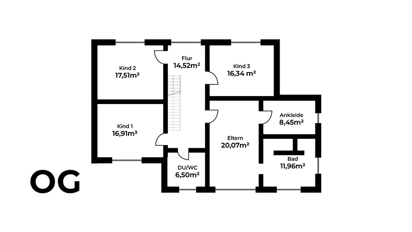 Grundriss Obergeschoss