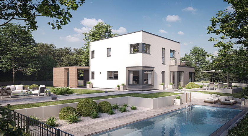 Schwabenhaus Solitaire-E-145 Entwurf 9 Außenansicht