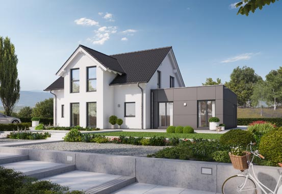 Außenansicht Musterhaus Wuppertal von Schwabenhaus