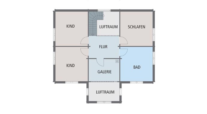 Nordic-Haus Haus Kühling Grundriss Obergeschoss