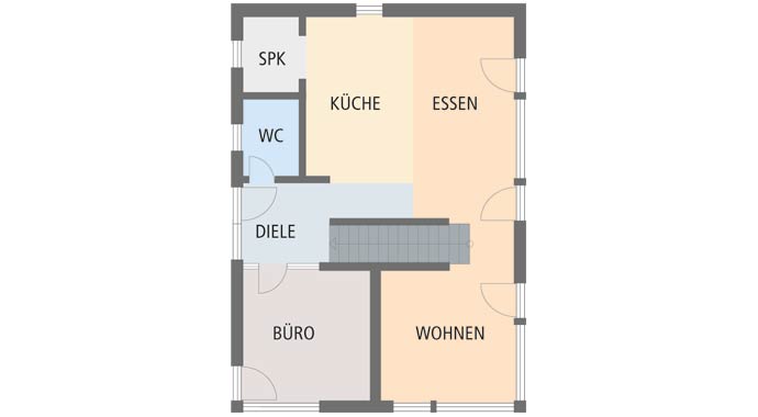 Grundriss Erdgeschoss Haus Heidi von Regnauer Hausbau