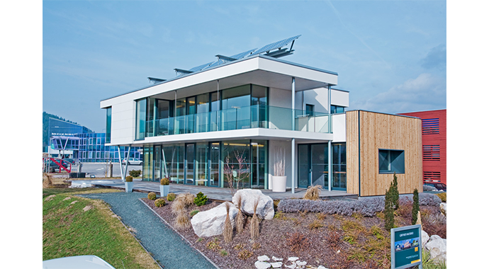 Griffner Fertighaus Musterhaus Griffen Box Außenansicht