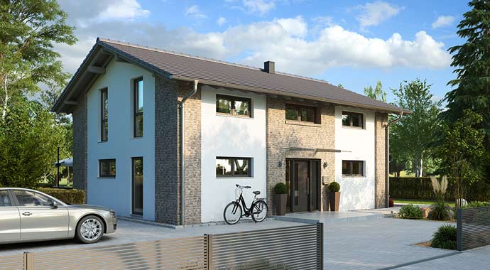 Außenansicht Haus Trient von HELMA Eigenheimbau