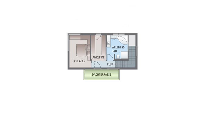 Luxhaus Musterhaus „fine“ Grundriss Obergeschoss