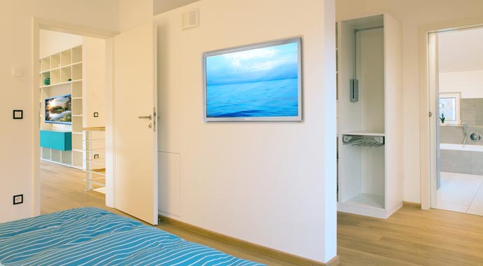 Fertighaus Weiss Musterhaus Plusenergiehaus Ulm Schlafzimmer