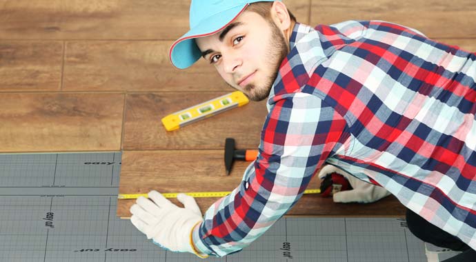 Verlegung einer Dämmunterlage von Selit