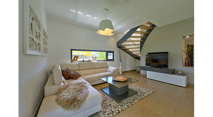 Büdenbender Hausbau Musterhaus Bretano Wohnbereich