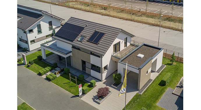 Büdenbender Hausbau Musterhaus Bretano Außenansicht