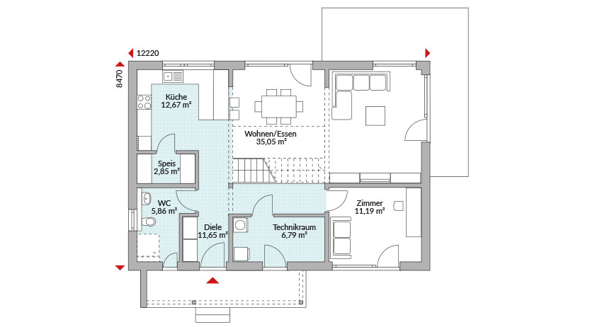 Danwood Point 162A Grundriss Erdgeschoss