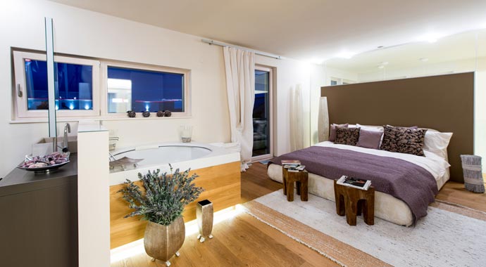 Griffner Fertighaus Musterhaus Salzburg Square Schlafzimmer