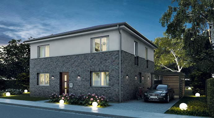 Außenansicht Stadtvilla Verona von HELMA Eigenheimbau