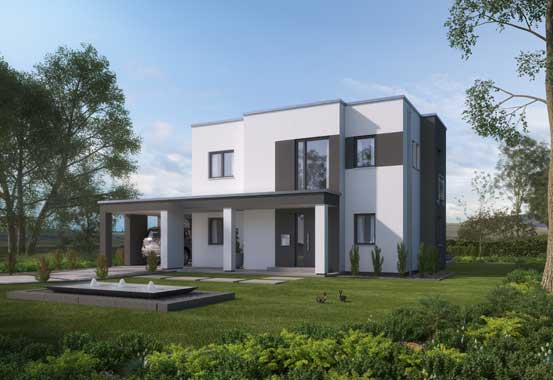 Außenansicht Musterhaus Köln von Schwabenhaus