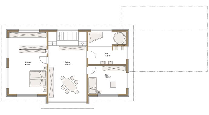 Fertighaus Weiss Musterhaus Plusenergiehaus Style Obergeschoss