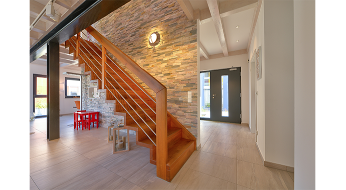 Büdenbender Hausbau Musterhaus Trento Treppe