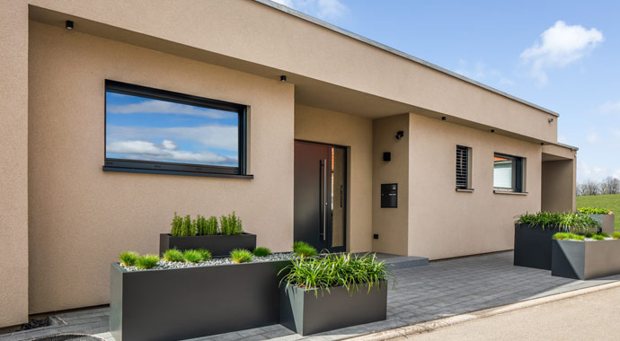 Außenansicht Winkel-Bungalow von Bittermann & Weiss