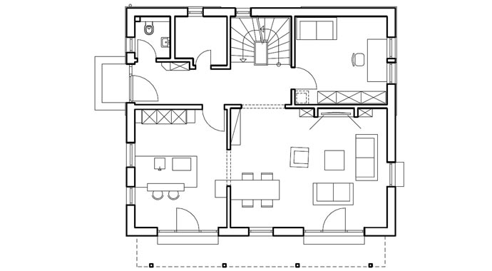 Haas Fertigbau Haas MH Falkenberg 168 Grundriss Erdgeschoss