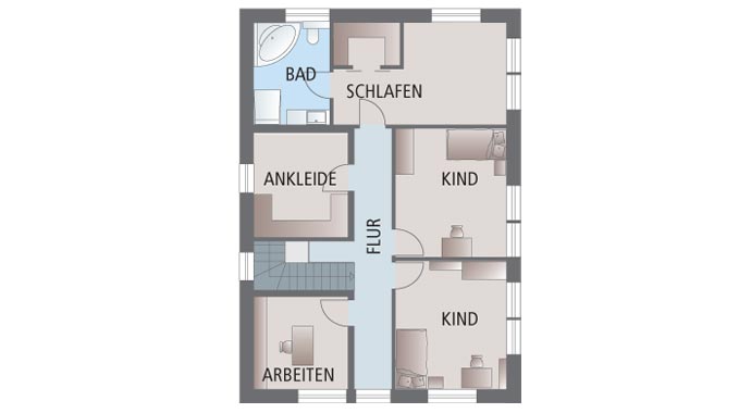 SchwörerHaus Kundenhaus Ritzmann Grundriss Obergeschoss