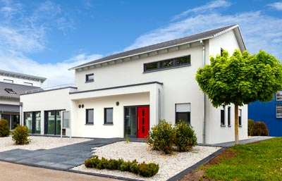 Außenansicht Musterhaus Fellbach von STREIF Haus