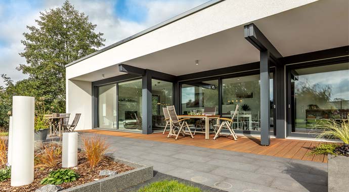 Terrasse Bungalow FUSION von Meisterstück-HAUS