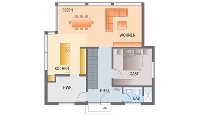 Meisterstück-Haus Ästhetik 20.13.060 Grundriss Erdgeschoss
