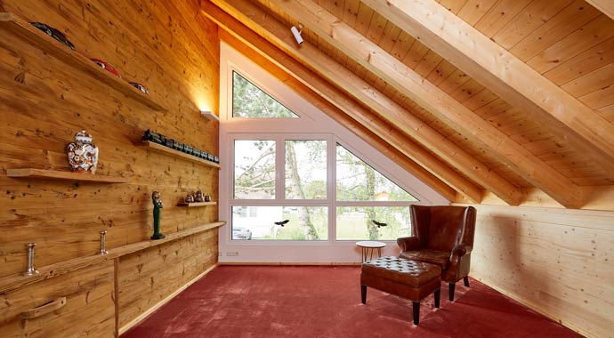 Dachgeschoss Haus Schwalbenflug von Rems-Murr Holzhaus
