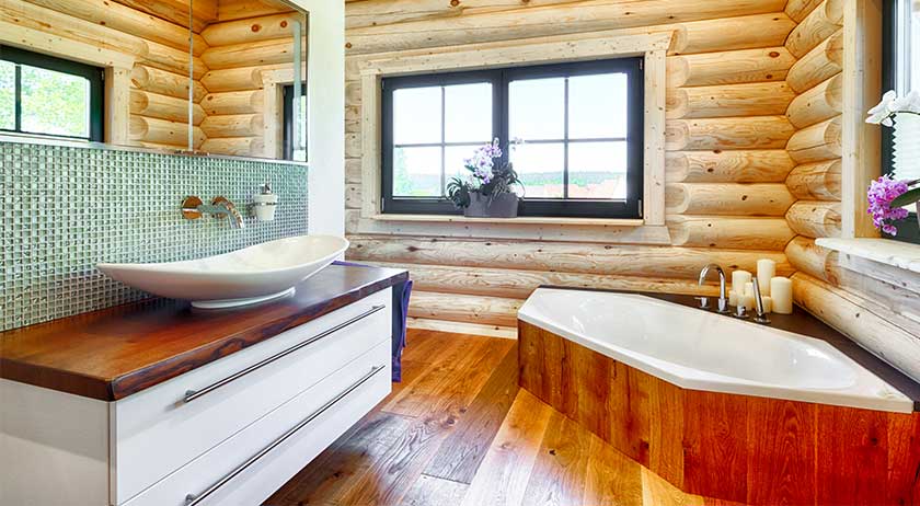Badezimmer Blockhaus Espoo deluxe von LéonWood