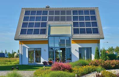 Helma Musterhaus Leipzig als Sonnenhaus Außenansicht