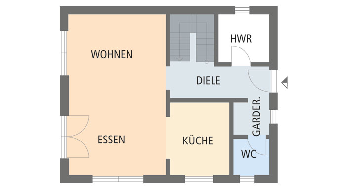 Grundriss Erdgeschoss Kundenhaus Point 150.2 von Dan-Wood