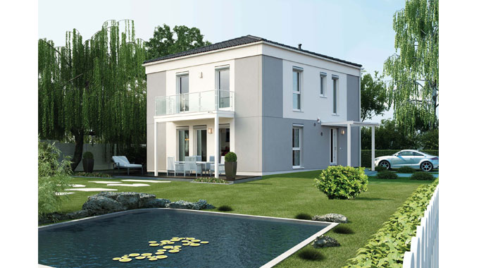 Elk Fertighaus Musterhaus Comfort 137 Außenansicht