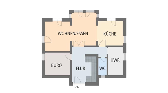 Grundriss Erdgeschoss Aktionshaus EFH 151 von Ytong Bausatzhaus