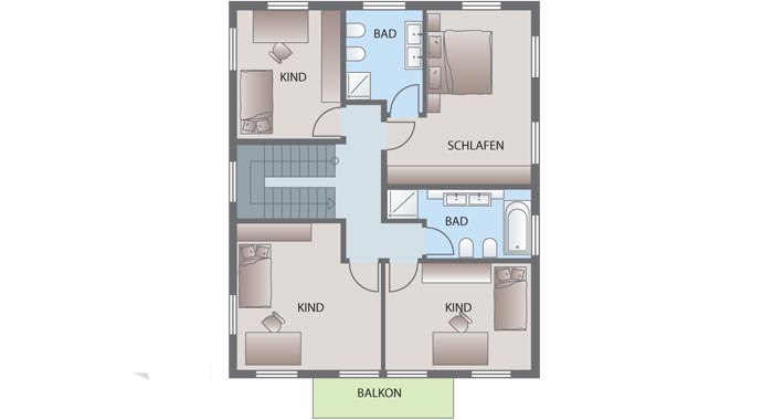 Isartaler Holzhaus Starnberger See Grundriss Obergeschoss