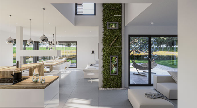 Wohnbereich Musterhaus CONCEPT-M Erlangen von Bien-Zenker