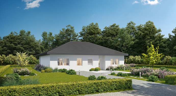 Außenansicht Chalet 122 edition von Favorit Massivhaus