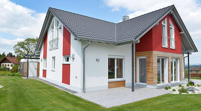 Town & Country Haus Musterhaus Bungalow 128 Außenansicht