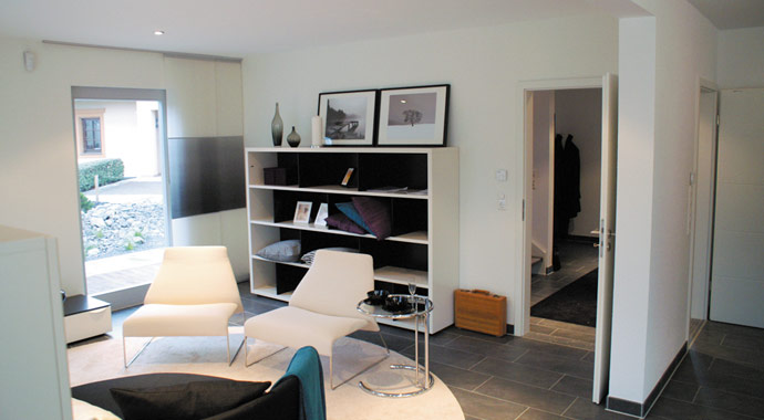 Wohnbereich Musterhaus Mannheim ProStyle 128 von ProHaus