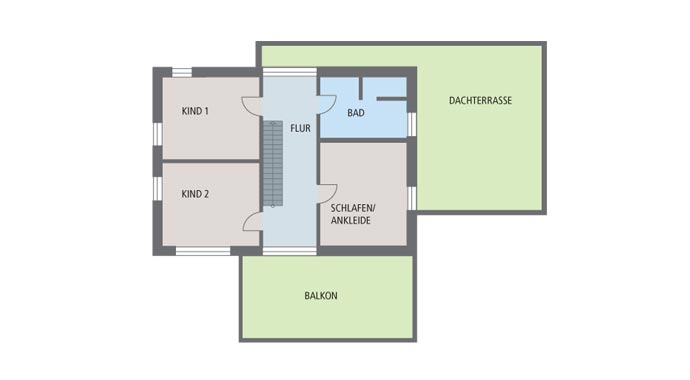Bittermann & Weiss Haus Max Grundriss Obergeschoss
