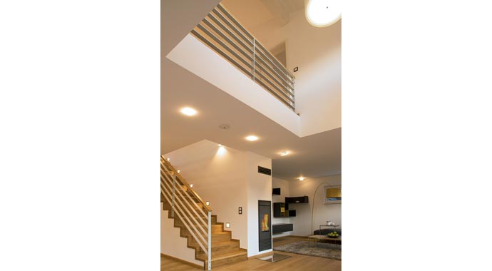 Fertighaus Weiss Musterhaus Plusenergiehaus Ulm Wohnbereich