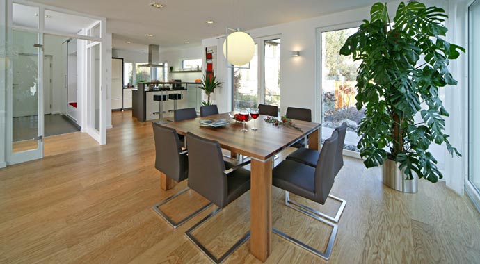 Fertighaus Weiss Musterhaus Vario Classic Essbereich