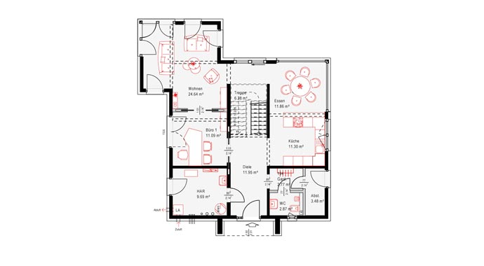 Musterhaus Ingolstadt von Okal Haus Grundriss EG