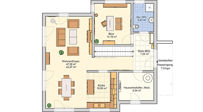 Fingerhut Haus Musterhaus Mannheim Grundriss Erdgeschoss