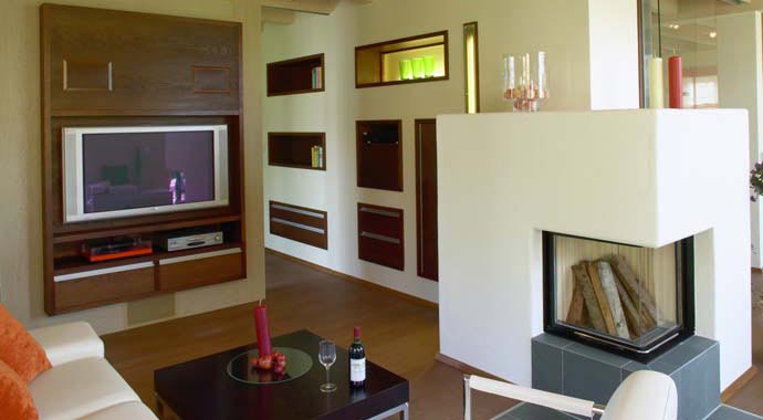 Sonnleitner Holzbauwerke Musterhaus Rosenheim Wohnbereich