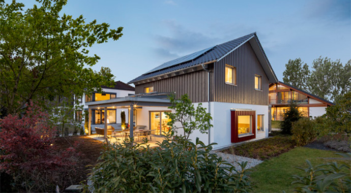 Außenansicht Musterhaus Ulm, Raumwunder#1 von SchwörerHaus