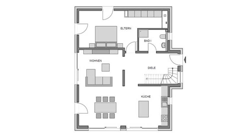 Heinz von Heiden Musterhaus Ratzeburg Grundriss Erdgeschoss
